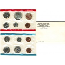 United States Mint UNC coinset 1969 P, D and S